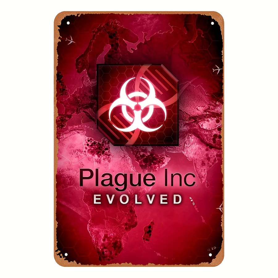 Retro Gaming Gifts - Vintage Style Plague Inc Evolved Metal