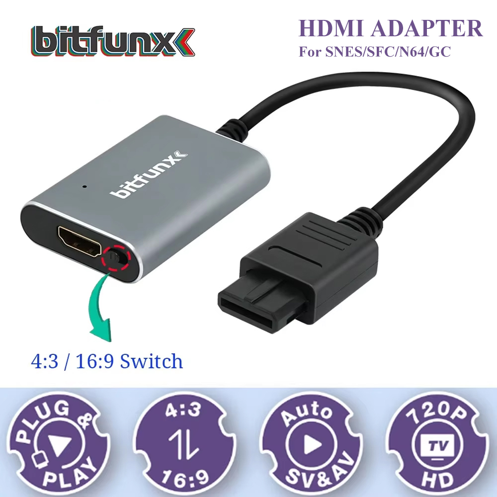 Retro Gaming Best Console - Bitfunx 720P Svideo / AV To