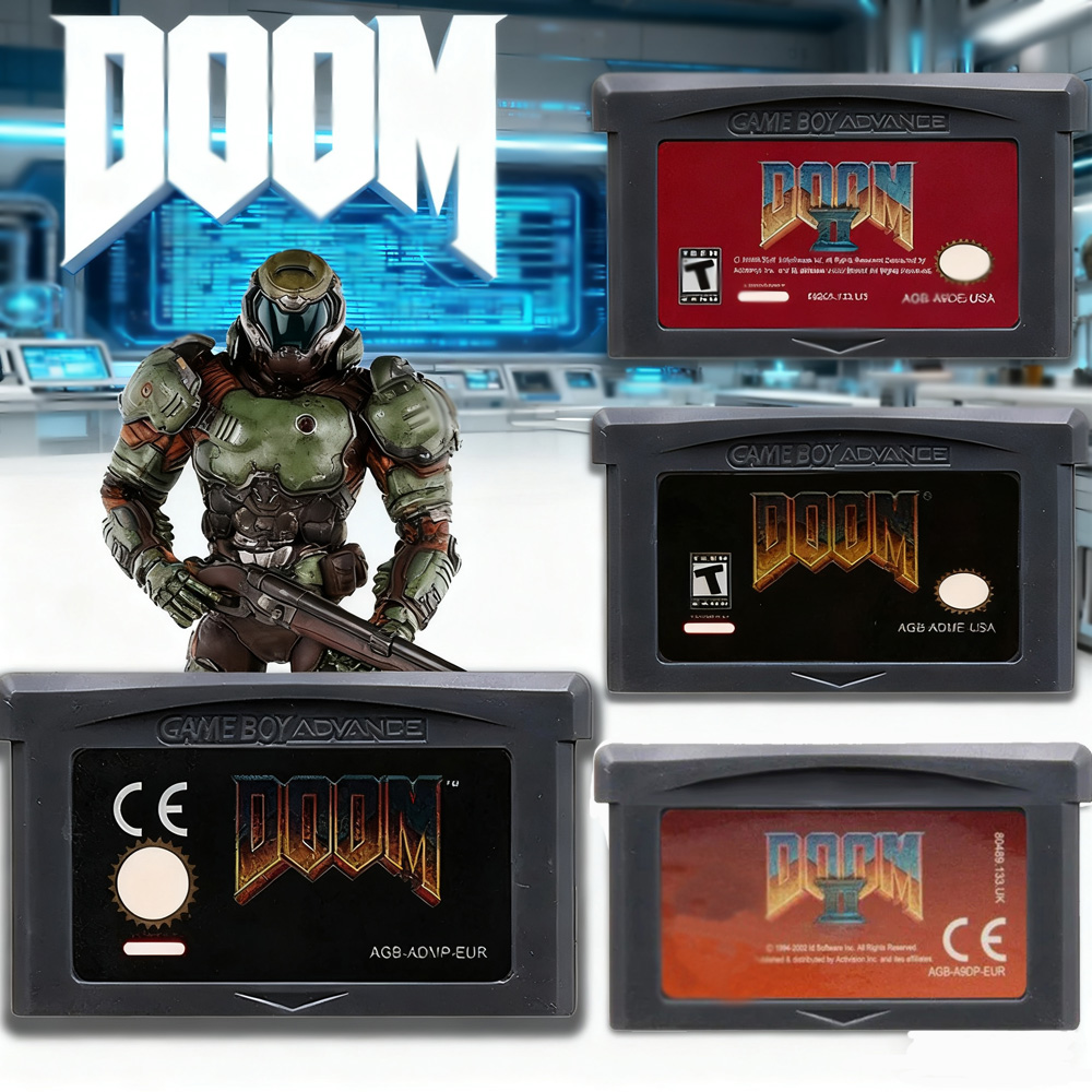 Retro Game Card - DOOM Series 32 Bit GBA Game