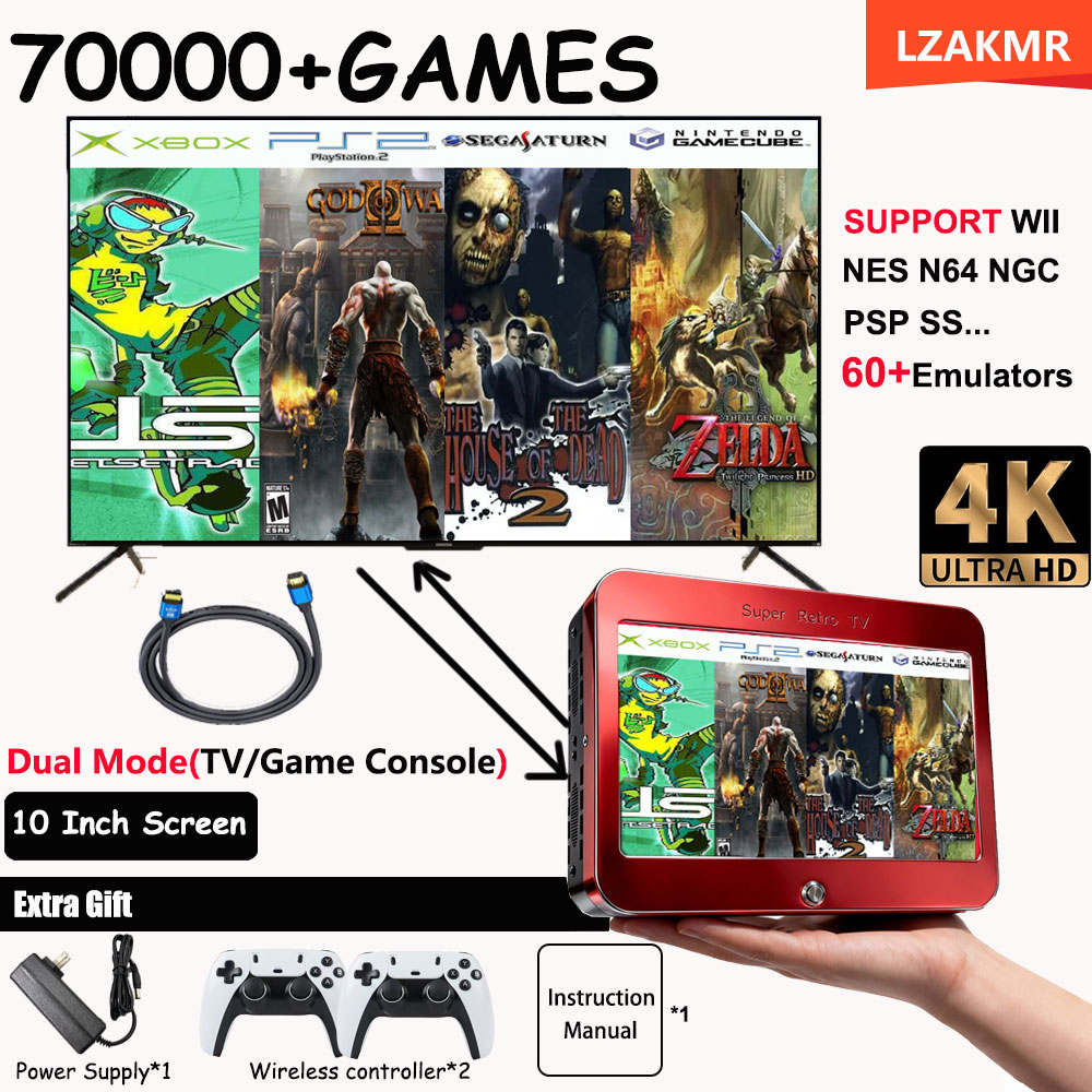 Retro Gaming Hdd - T1 Game Console 60+ Emulators 70000+Games