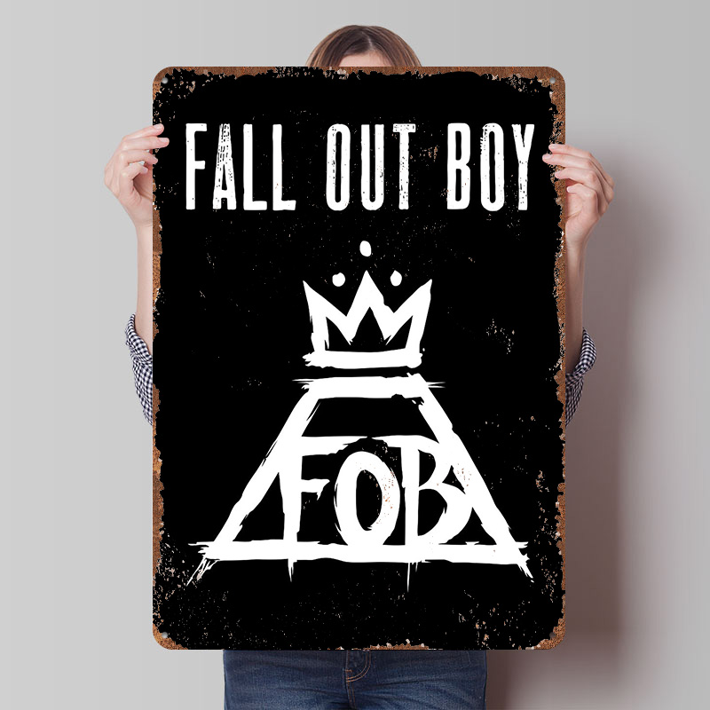 Retro Gaming Bar - Fall Out Boy Tin Plaque Poster