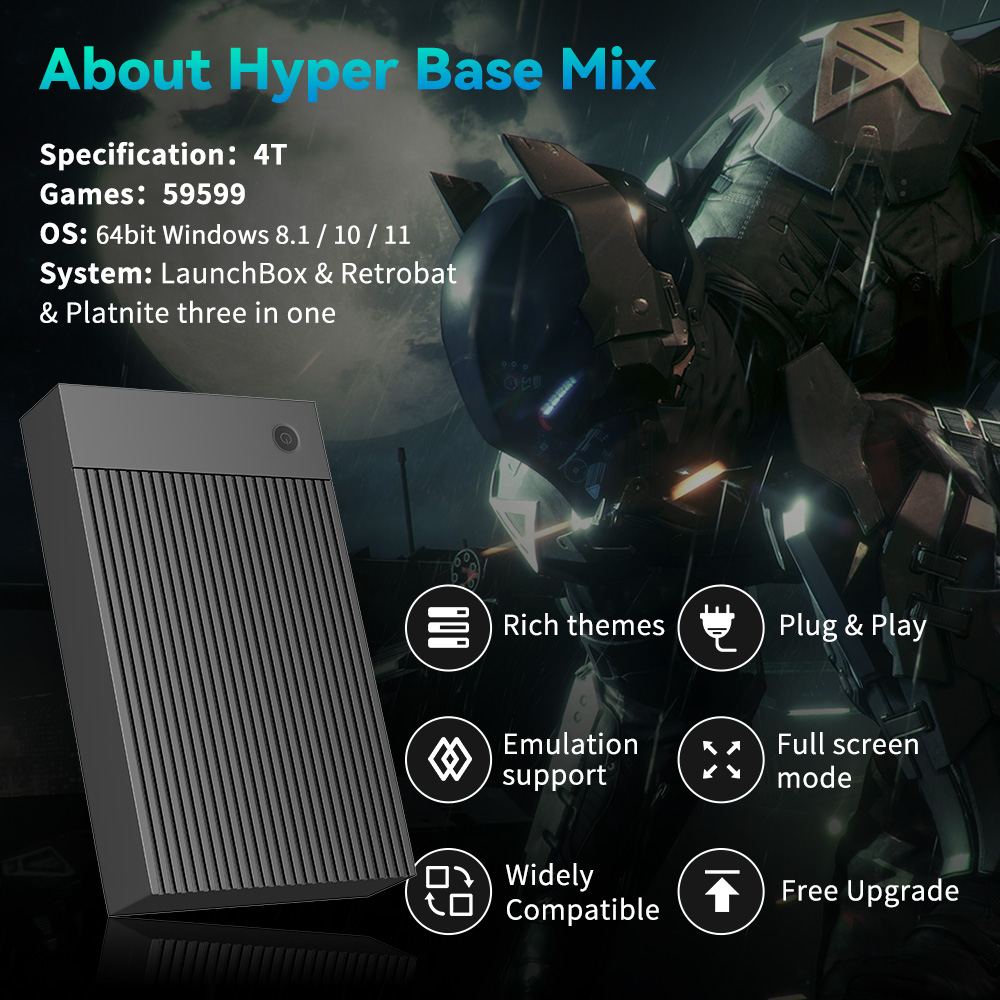 Hyper Base Mix 4TB Game Consol - đánh giá và giá Retro Gaming Hdd