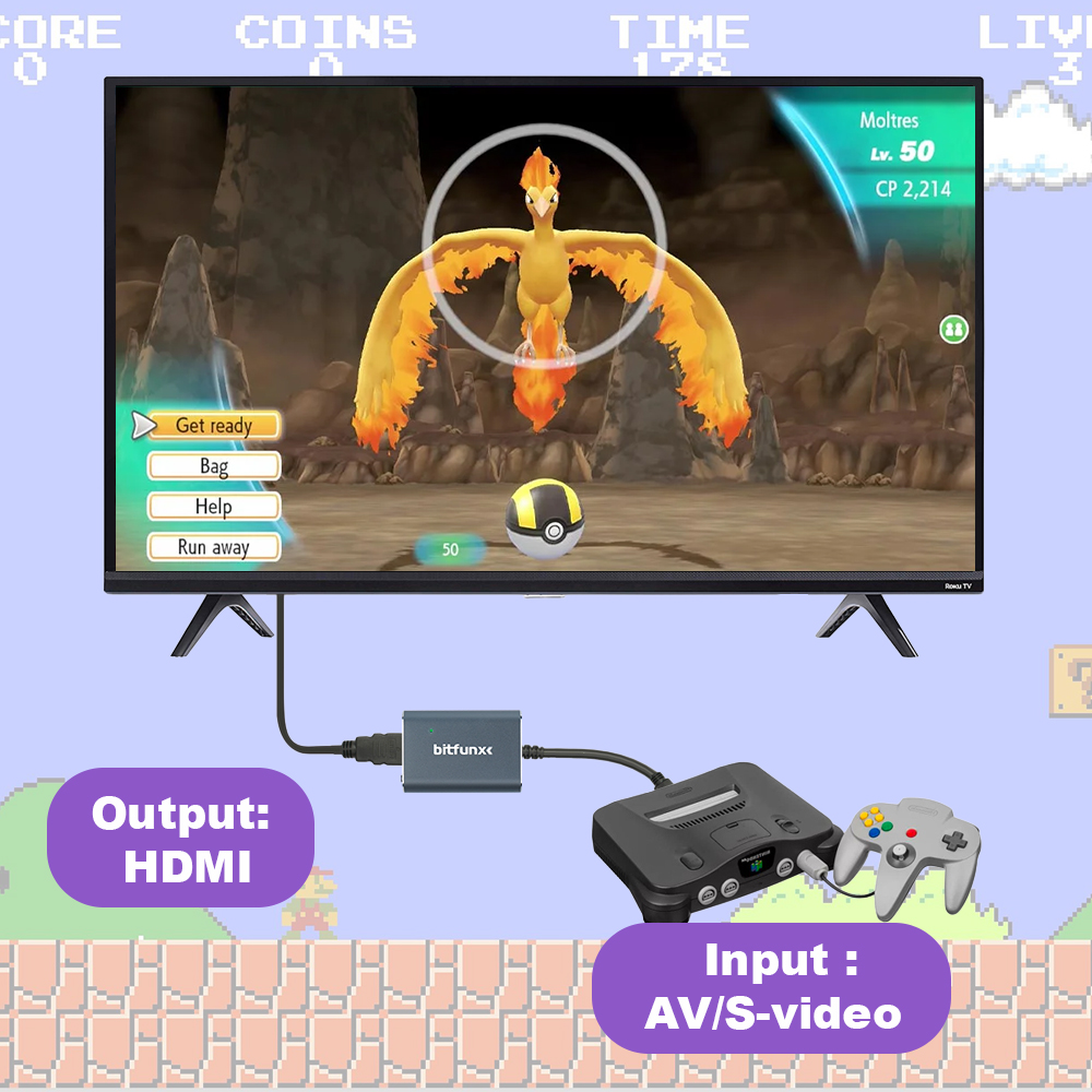 Bitfunx 720P Svideo / AV To HD - đánh giá và giá Retro Gaming Best Console