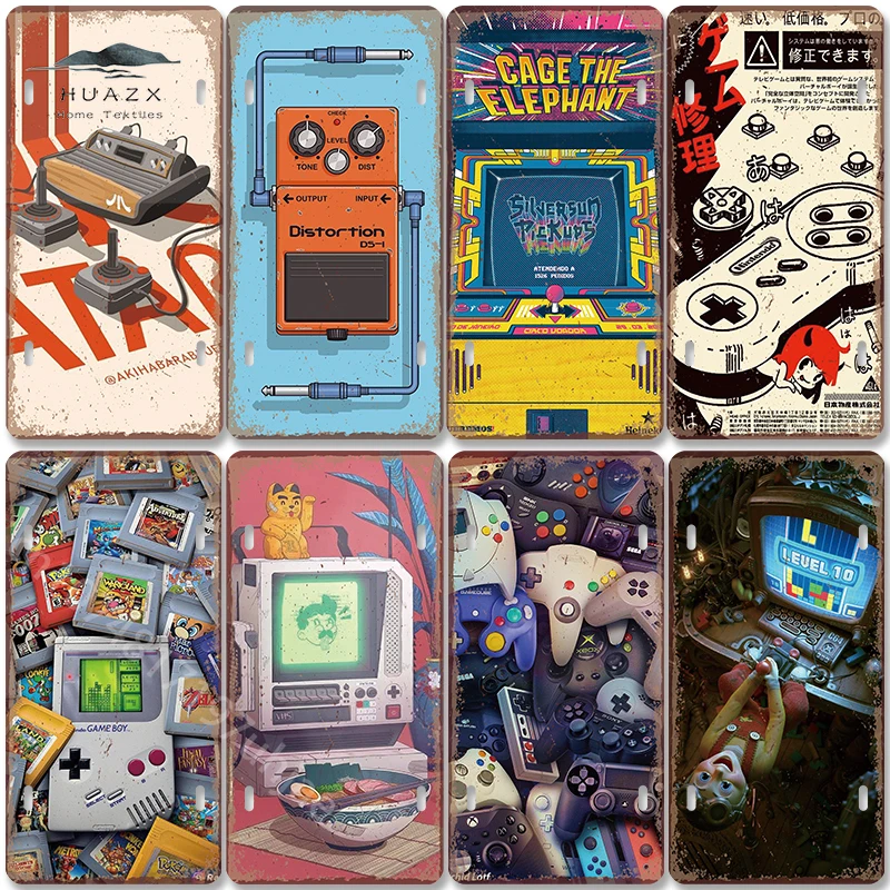 Vintage Gaming Metal Sign Retr - đánh giá và giá Retro Gaming Arcade Console