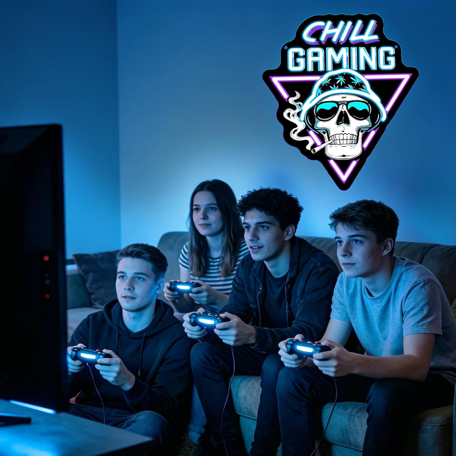  Chill Gaming Skull LED Neon  - đánh giá và giá Retro Gaming Bar