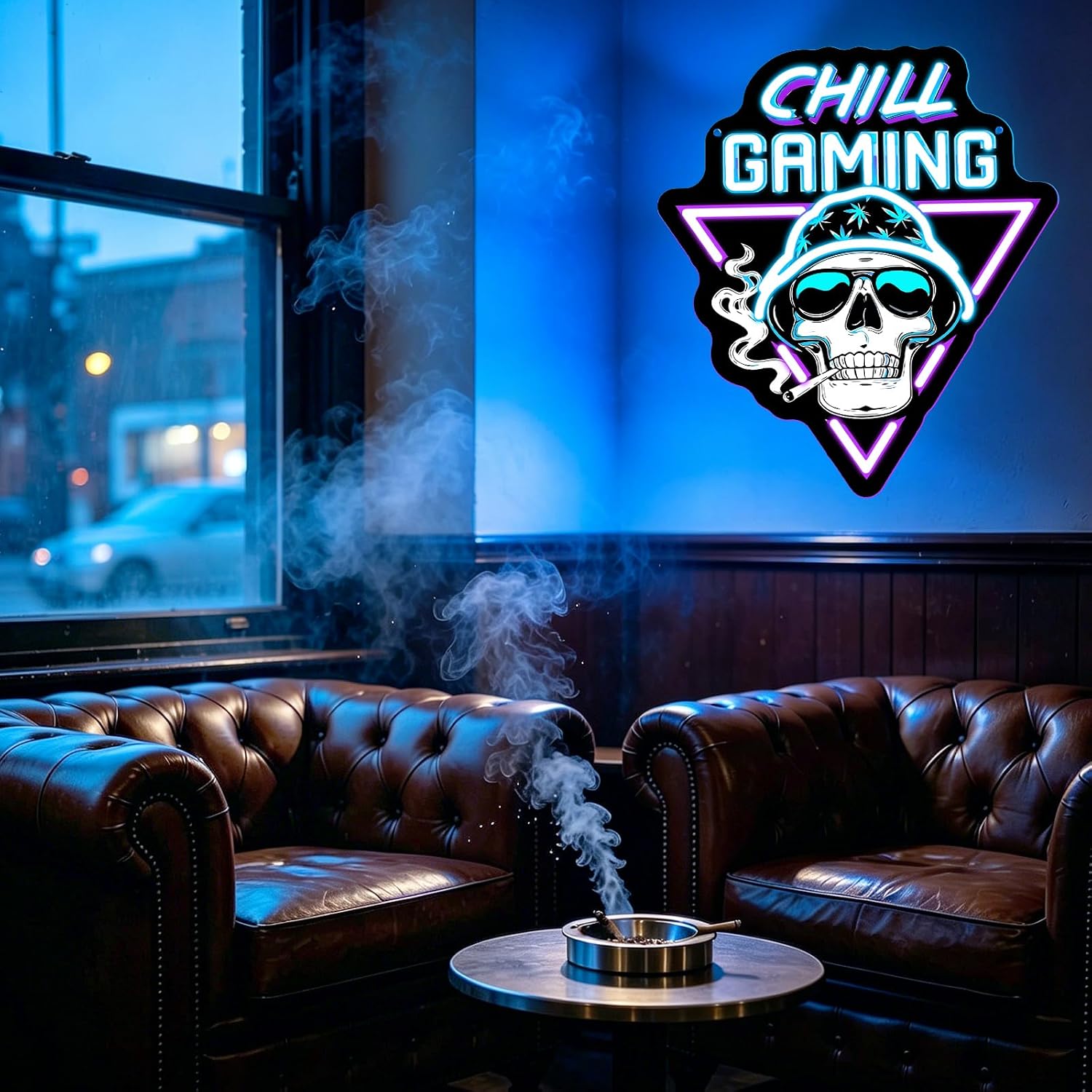  Chill Gaming Skull LED Neon  - đánh giá và giá Retro Gaming Bar
