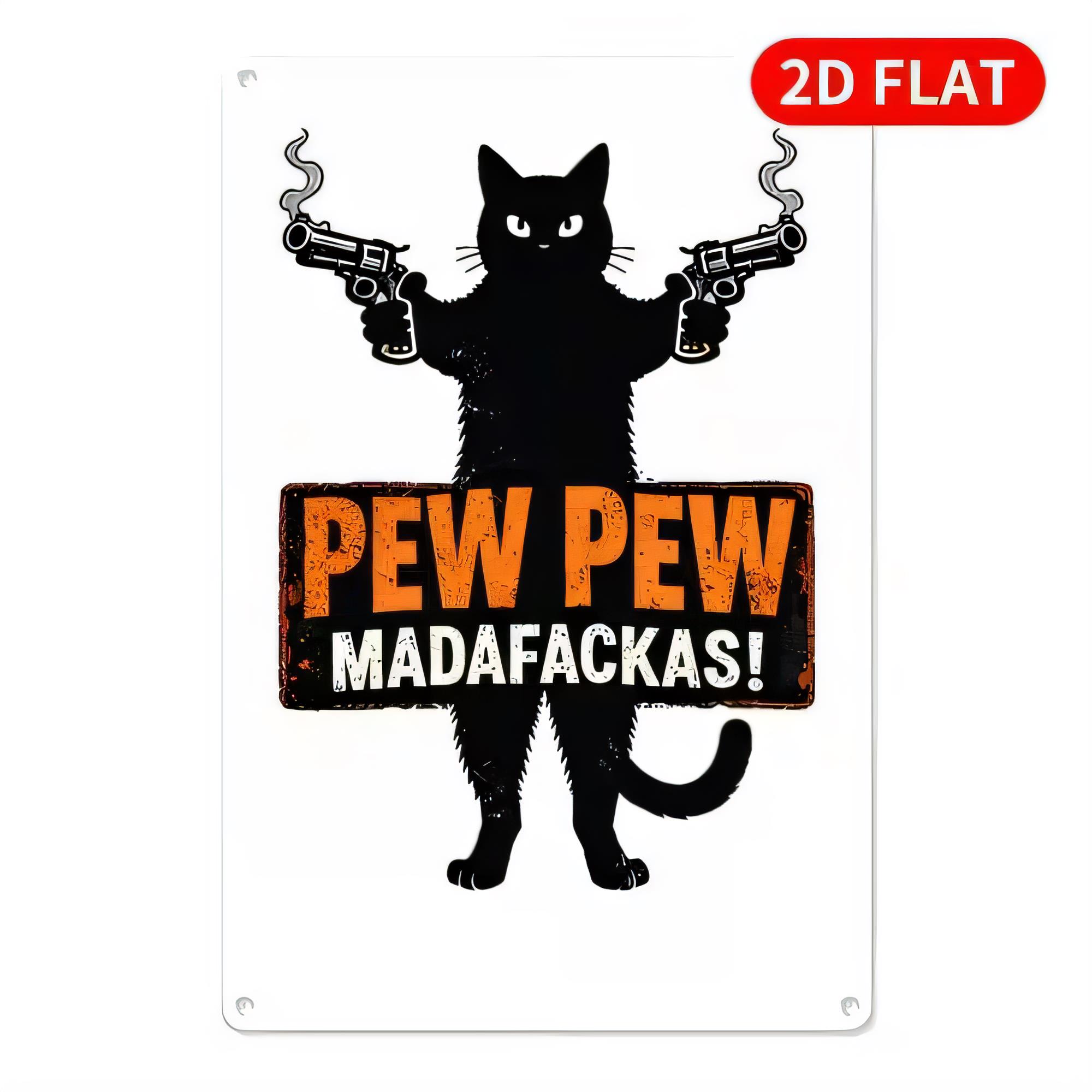 Tin Sign  Pew Pew Madafakkas F - đánh giá và giá Retro Gaming Bar
