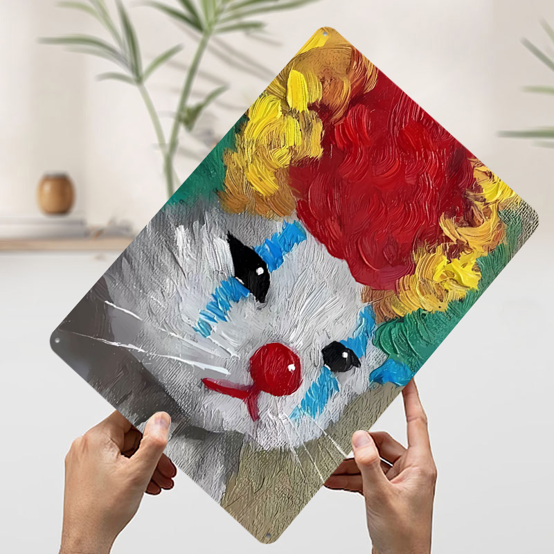 Sad Clown Cat Painting Tinplat - đánh giá và giá Retro Gaming Gadgets