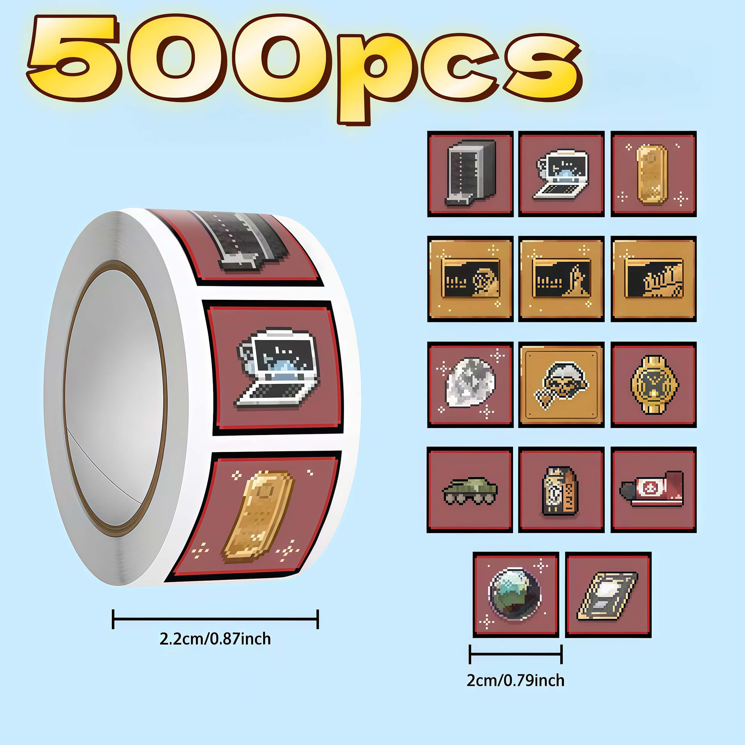 500Pcs Delta Game Pixel Sticke - đánh giá và giá Retro Gaming Bar