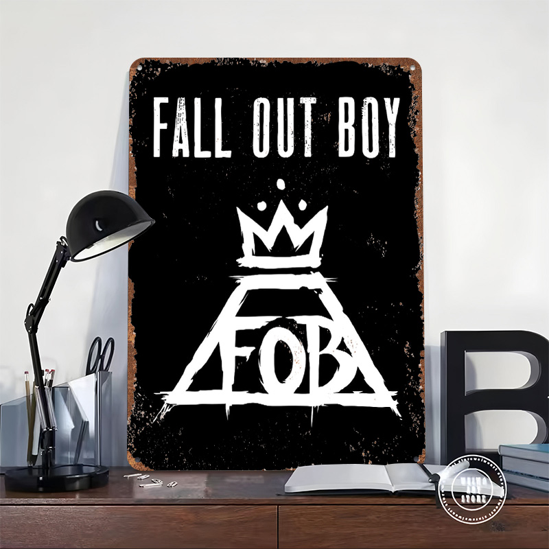 Fall Out Boy Tin Plaque Poster - đánh giá và giá Retro Gaming Bar