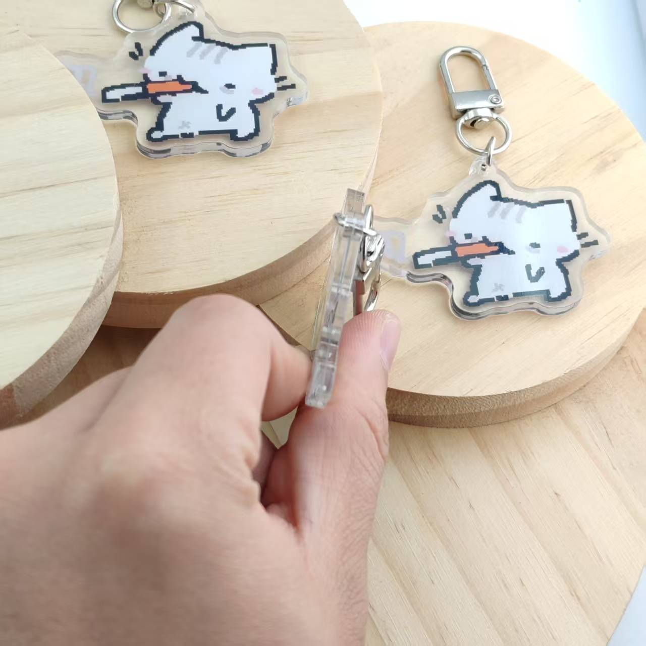 2d Flat Pixel Cat Keychain - G - đánh giá và giá Retro Gaming Gifts